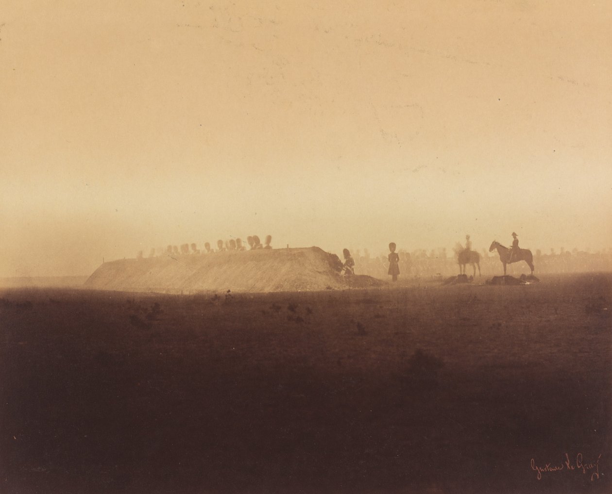 Kavallerimanövrar, Camp de Chalons av Gustave Le Gray