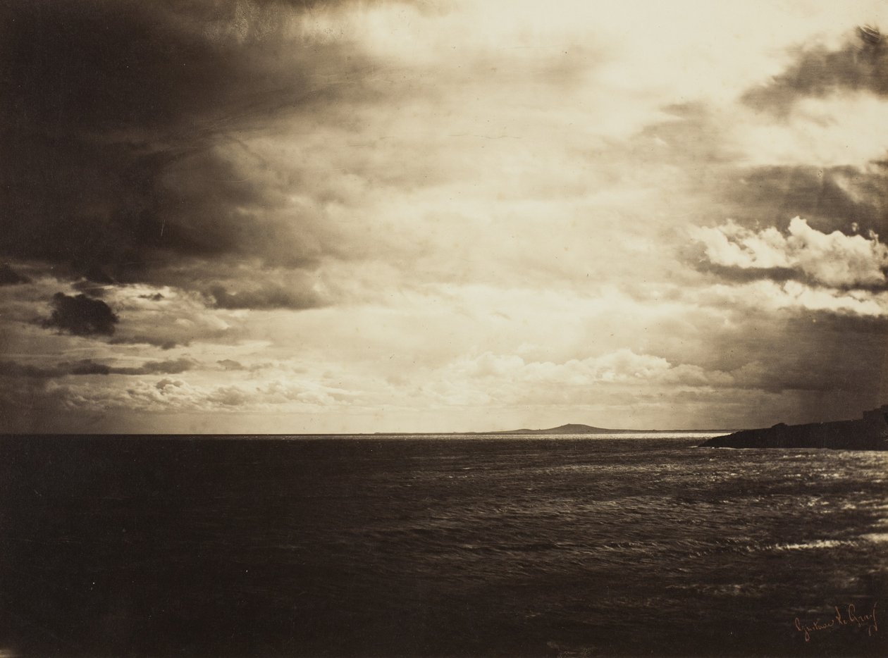 Molnig himmel, Medelhavet, 1857 av Gustave Le Gray