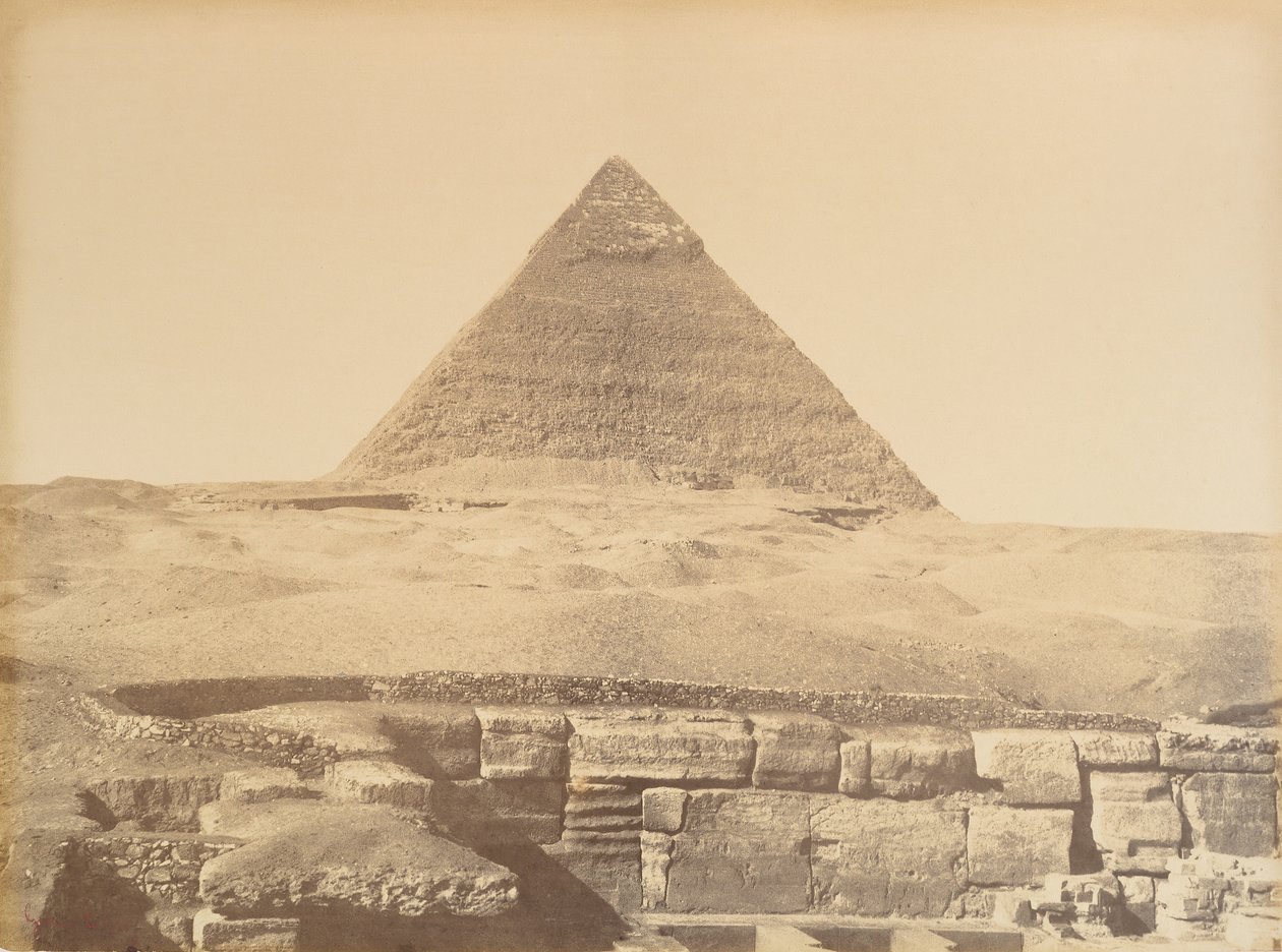 Pyramiderna i Giza, 1865-69. av Gustave Le Gray