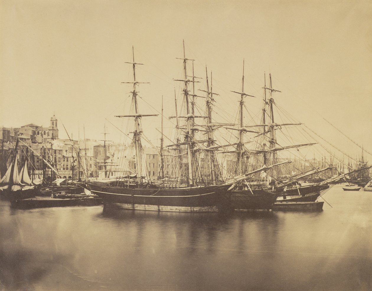 Fartyg i hamnen, Sète av Gustave Le Gray