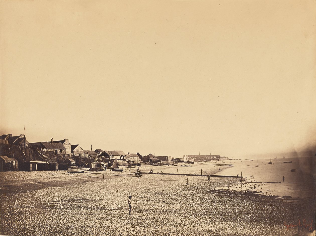 Stranden vid Saint-Adresse av Gustave Le Gray