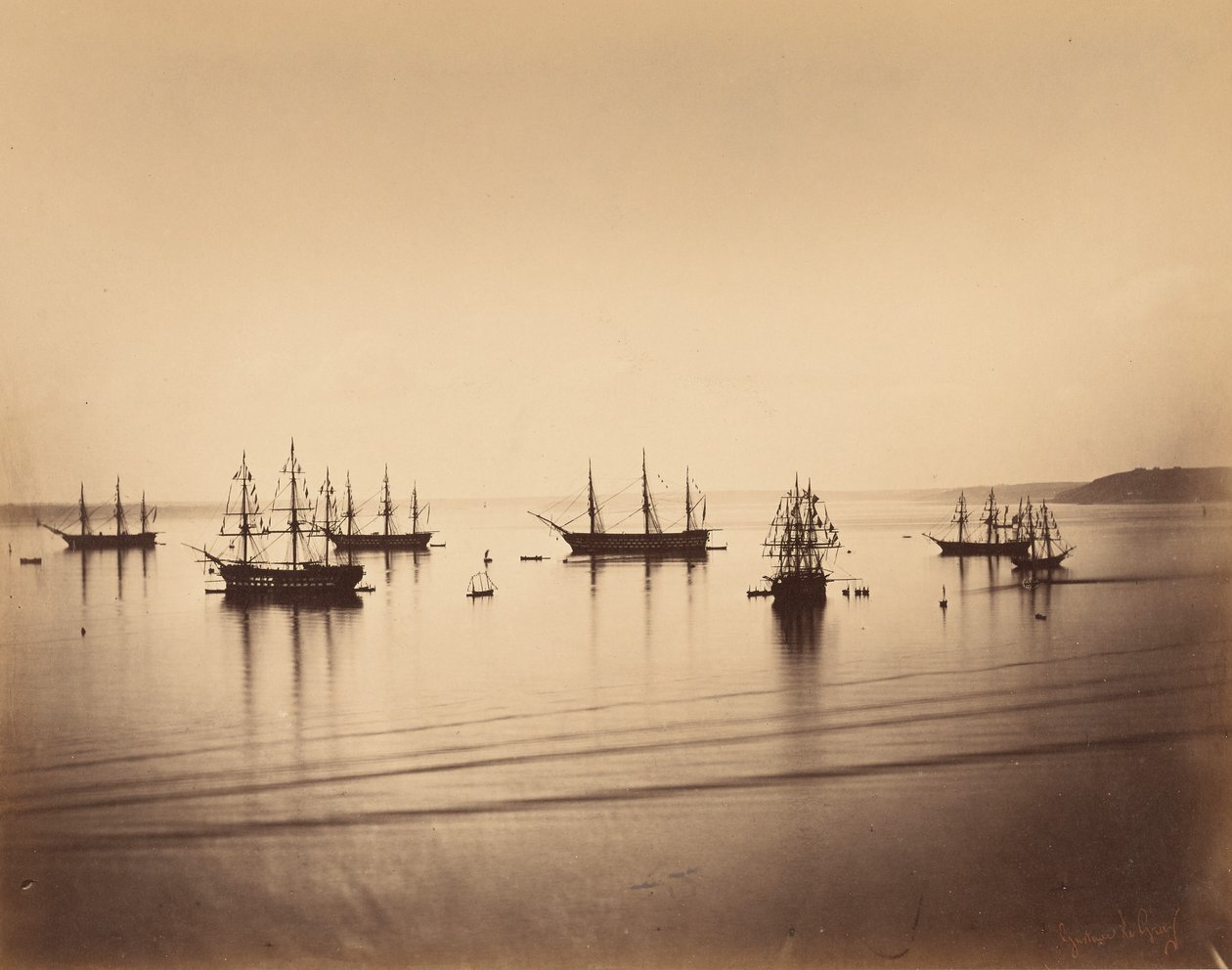 Den franska flottan, Cherbourg av Gustave Le Gray