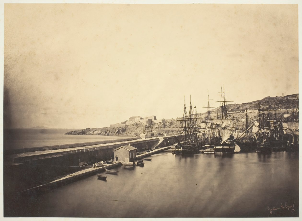 Kajen i Sète, 1857. av Gustave Le Gray