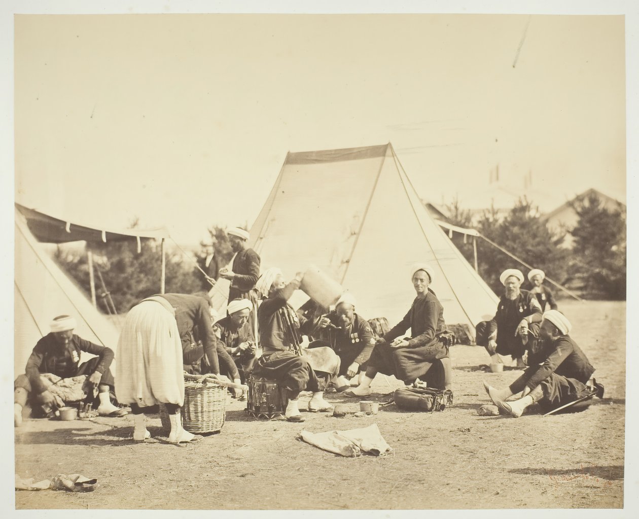 Namnlös [Zouaves], 1857. av Gustave Le Gray