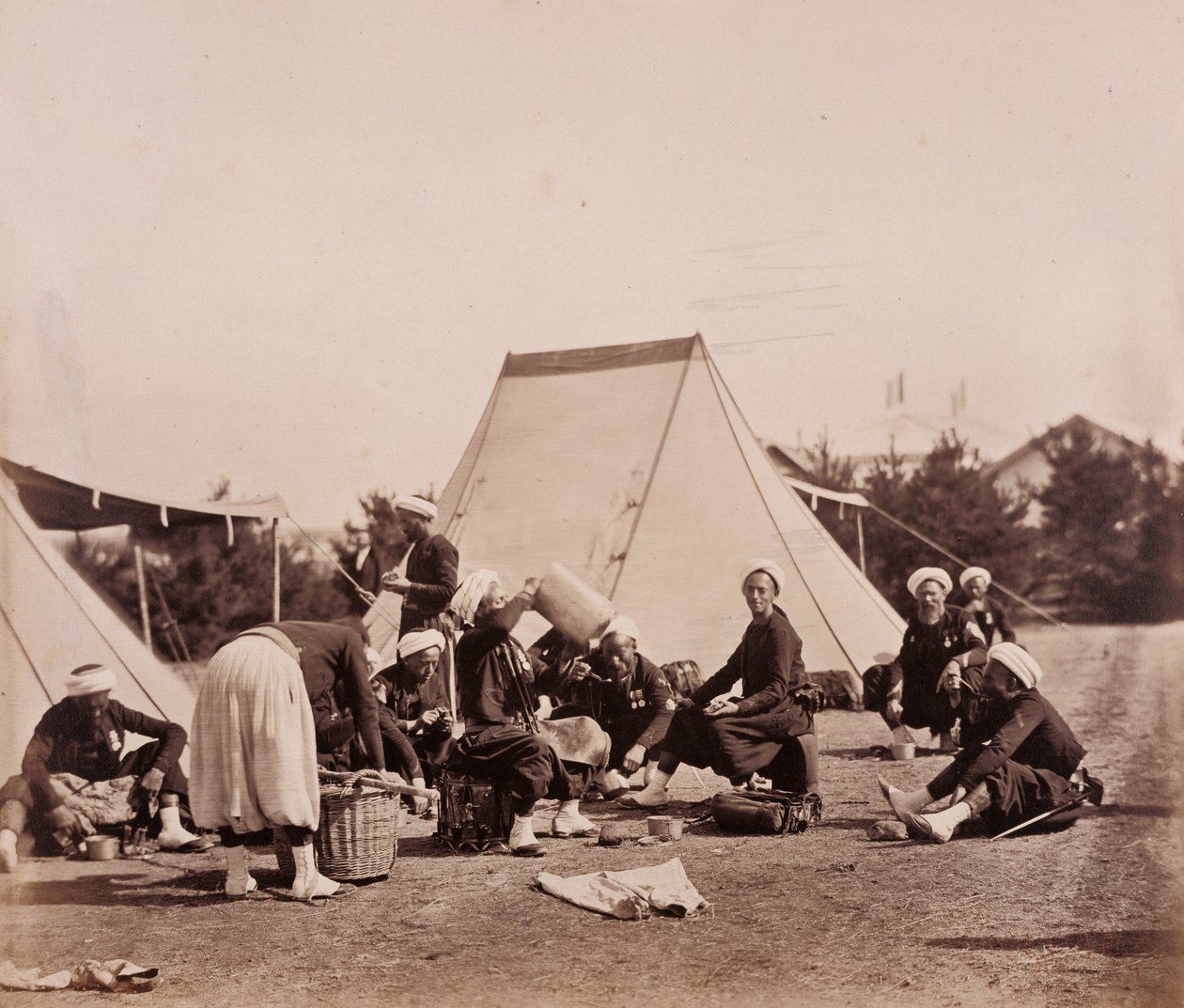 Zouavernas måltid av Gustave Le Gray