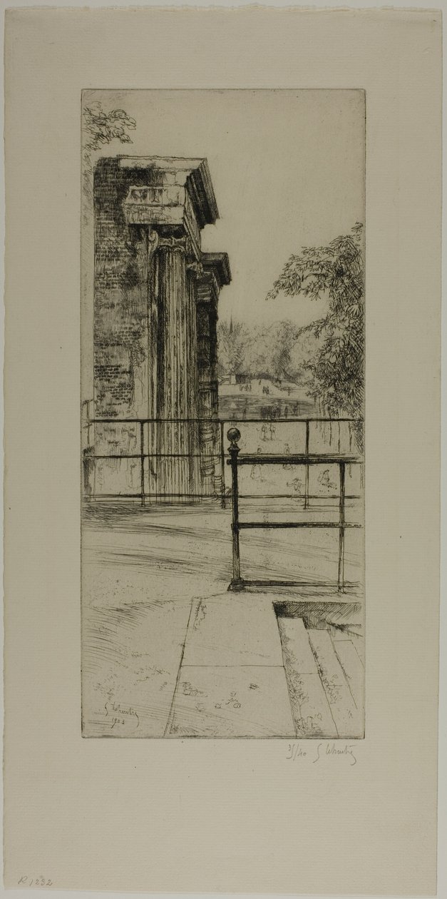 Ruinerna av de gamla Tuilerierna, Paris av Gustave Leheutre