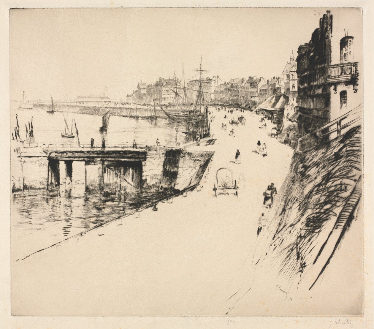 Treports dammen av Gustave Leheutre
