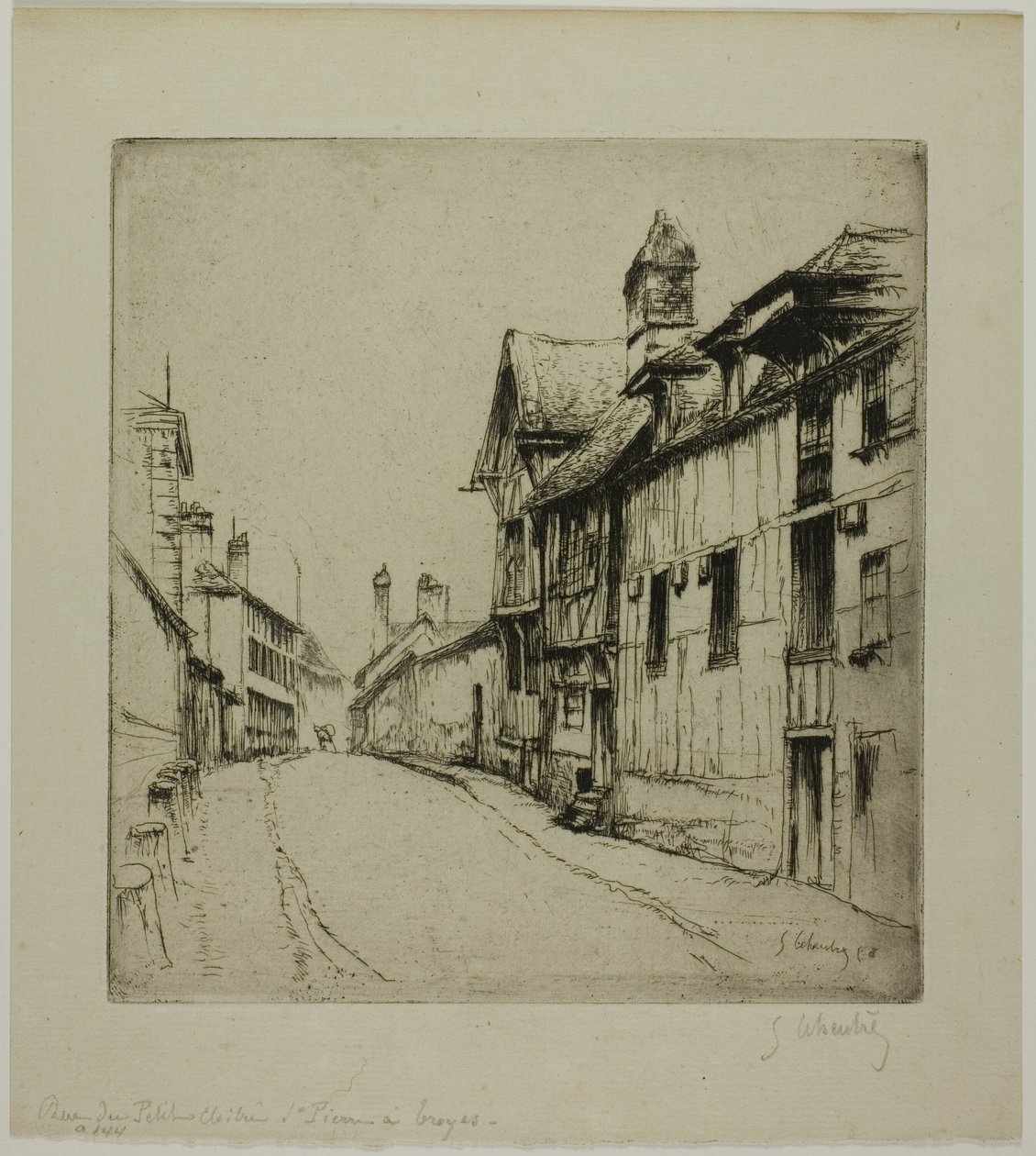 The Little Cloister Street, Troyes av Gustave Leheutre