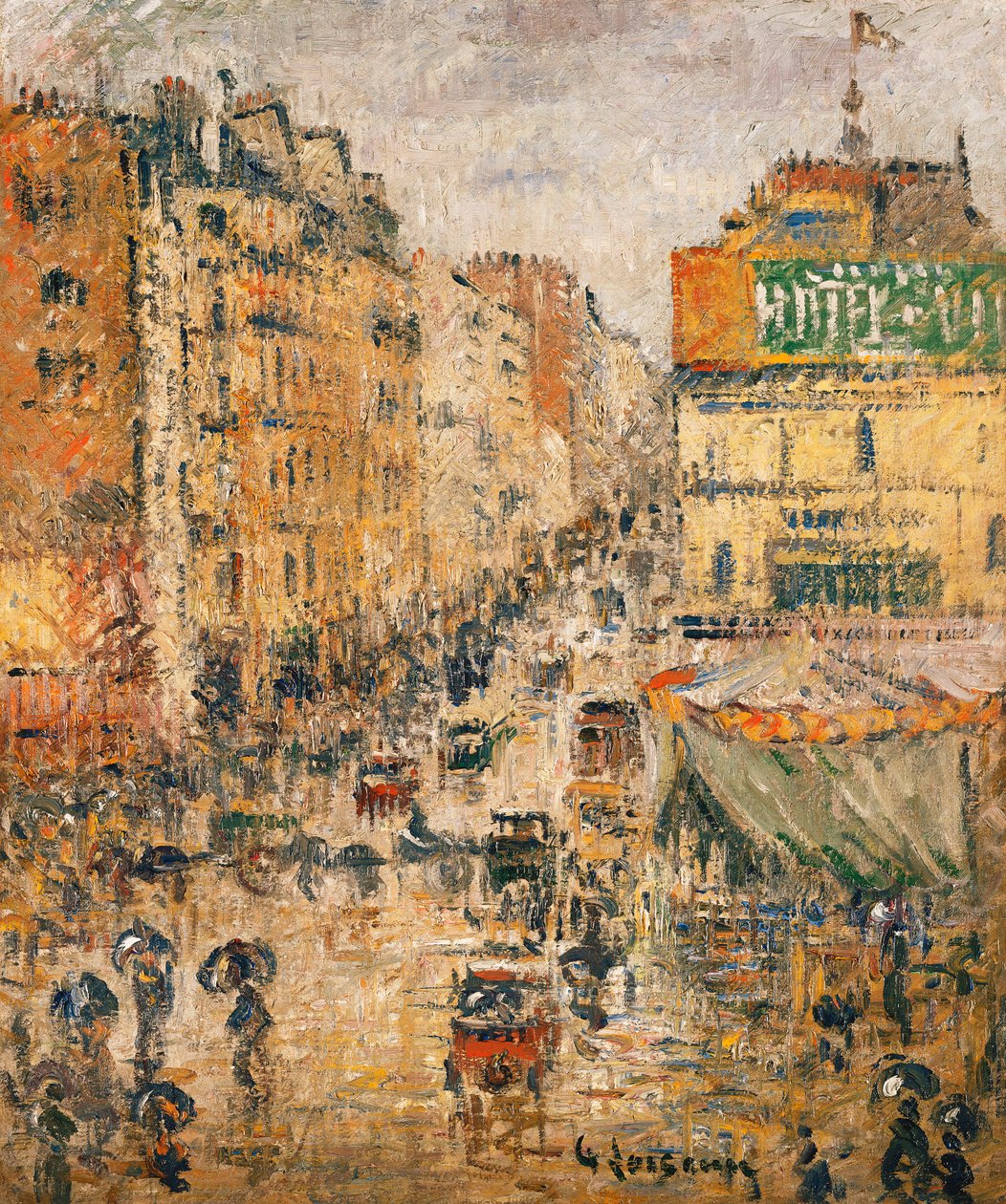 Rue de Clignancourt, Paris, ca 1924 av Gustave Loiseau