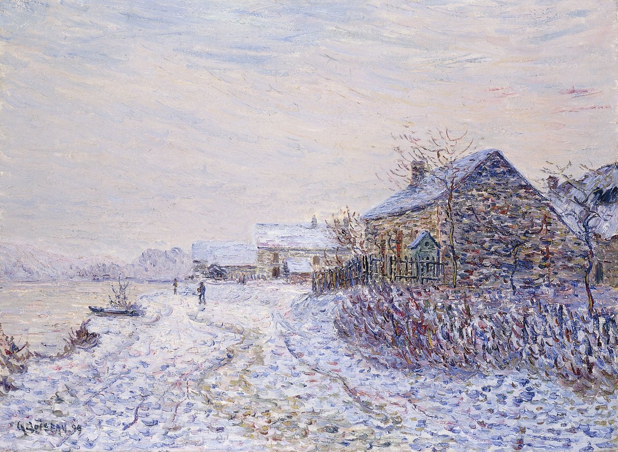 Snö vid Tournedos-sur-Seine, 1899 av Gustave Loiseau