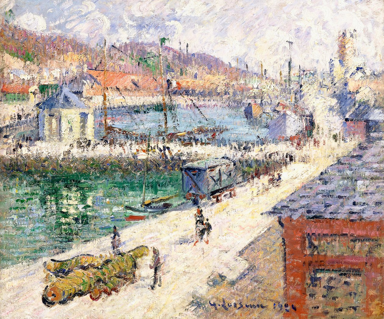 Hamnen i Fecamp, 1924 av Gustave Loiseau