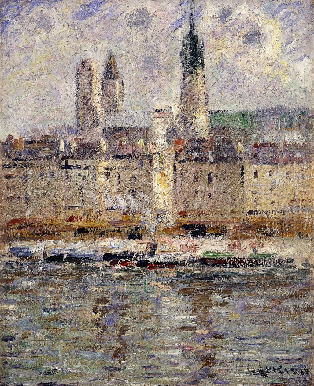 Utsikt över Rouen; Utsikt över Rouen, 1927 av Gustave Loiseau