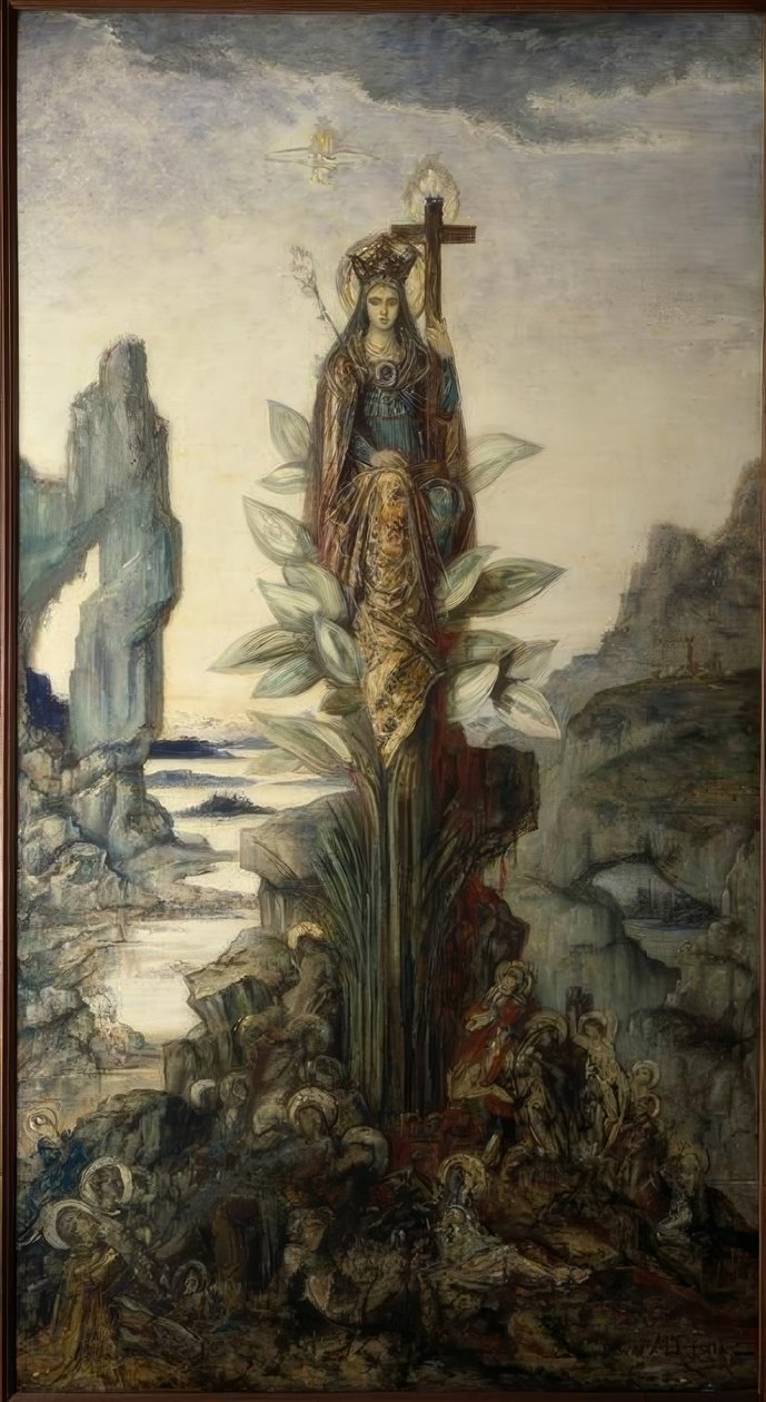 Mystisk blomma av Gustave Moreau