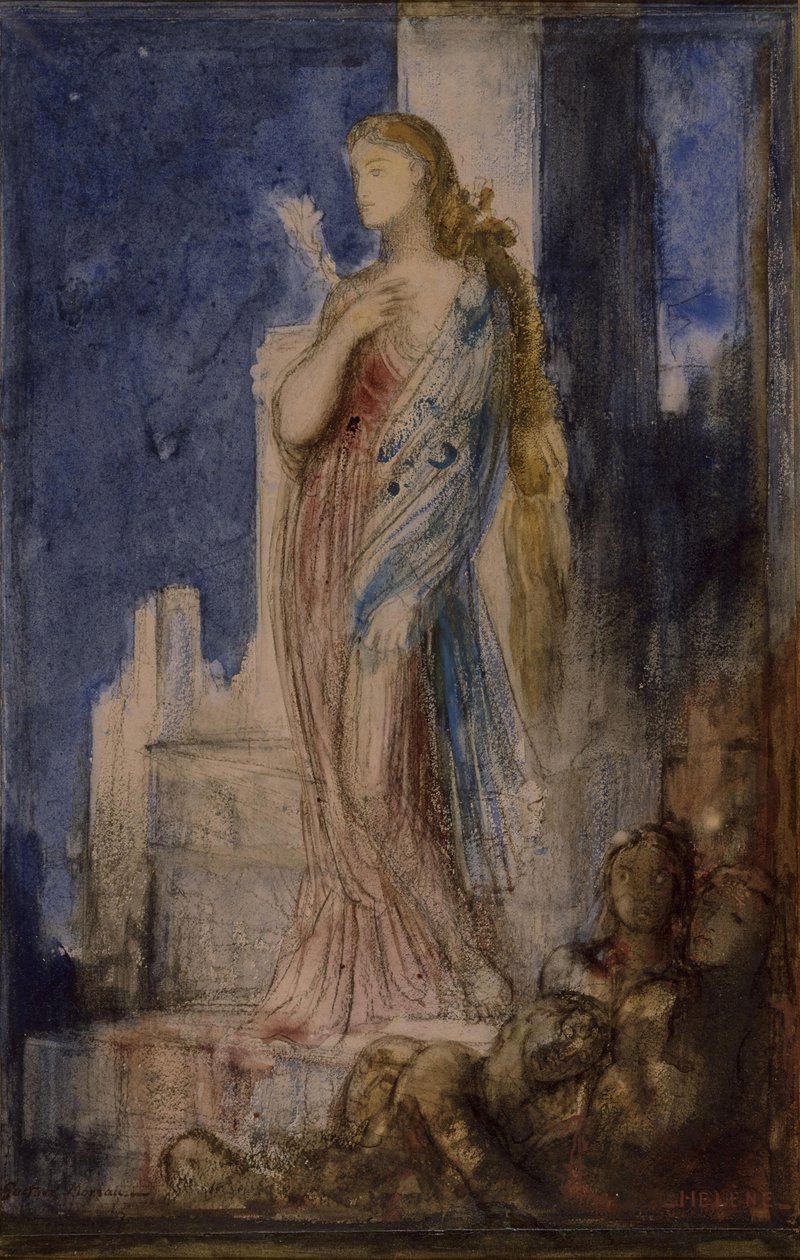 Helen på Trojas vallar av Gustave Moreau