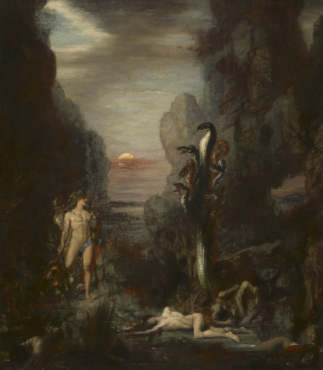 Hercules and the Lernaean Hydra, 1875-76 av Gustave Moreau