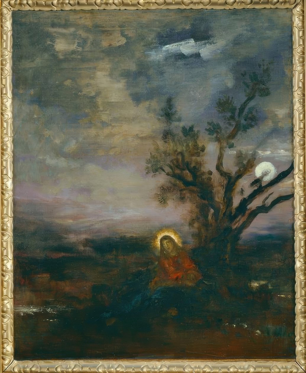 Kristus i Olivträdgården av Gustave Moreau