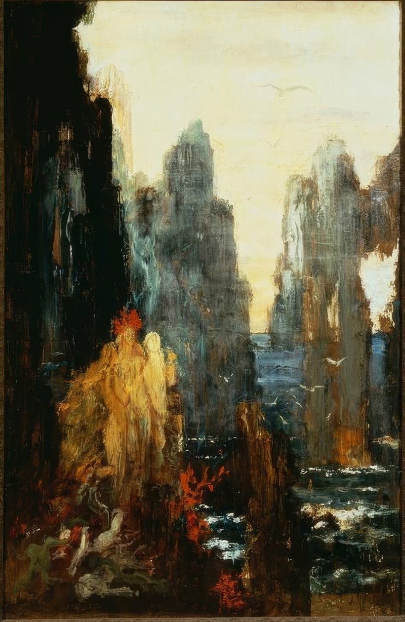Sjöjungfrur av Gustave Moreau