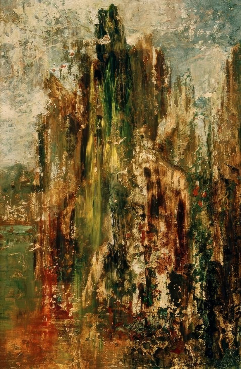 Landsbygden. Rough (vid sfinxen) av Gustave Moreau