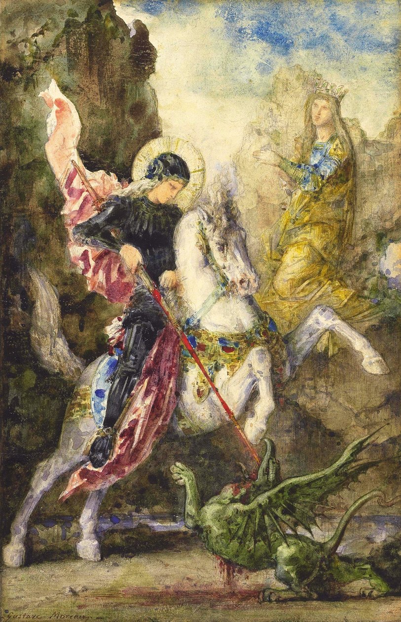 Sankt Göran och draken av Gustave Moreau