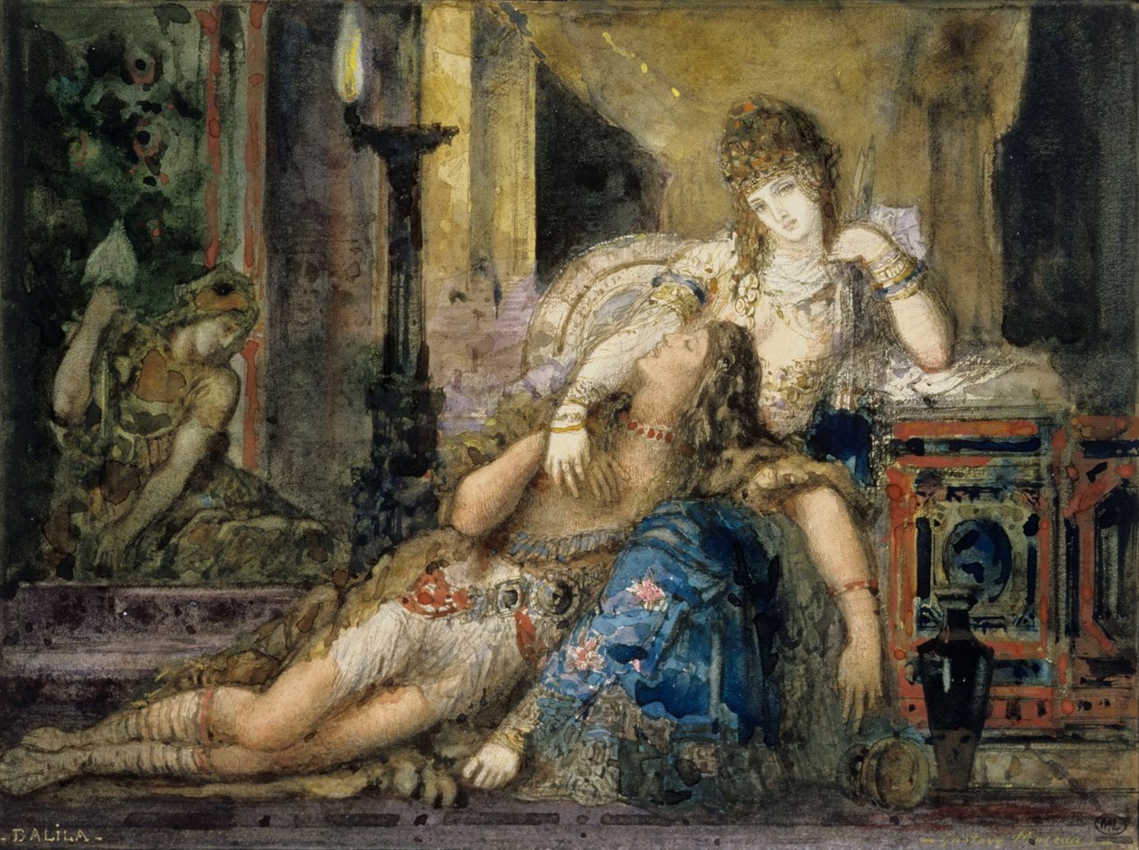 Simson och Delila av Gustave Moreau