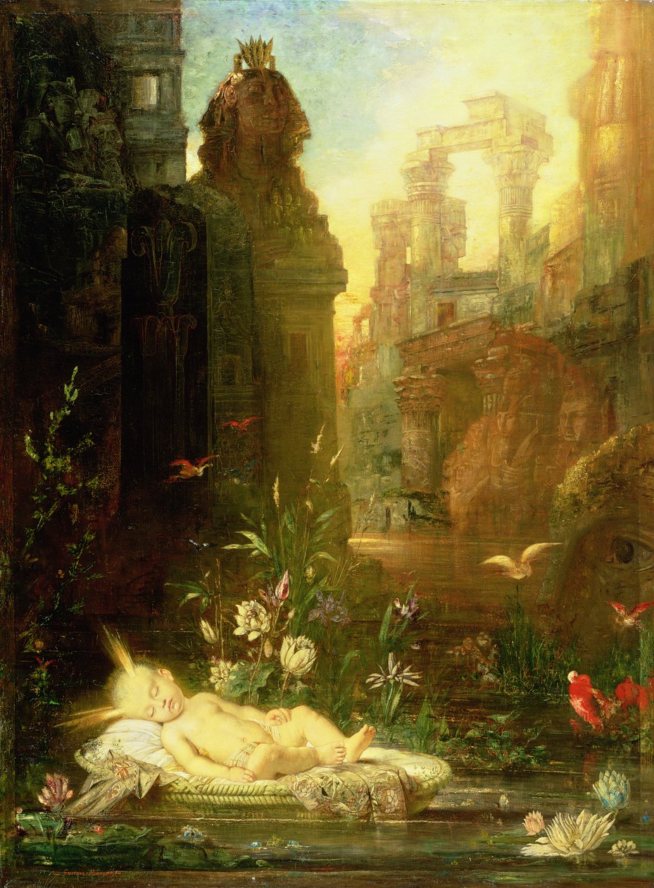 Spädbarnet Moses, ca 1876-78 av Gustave Moreau