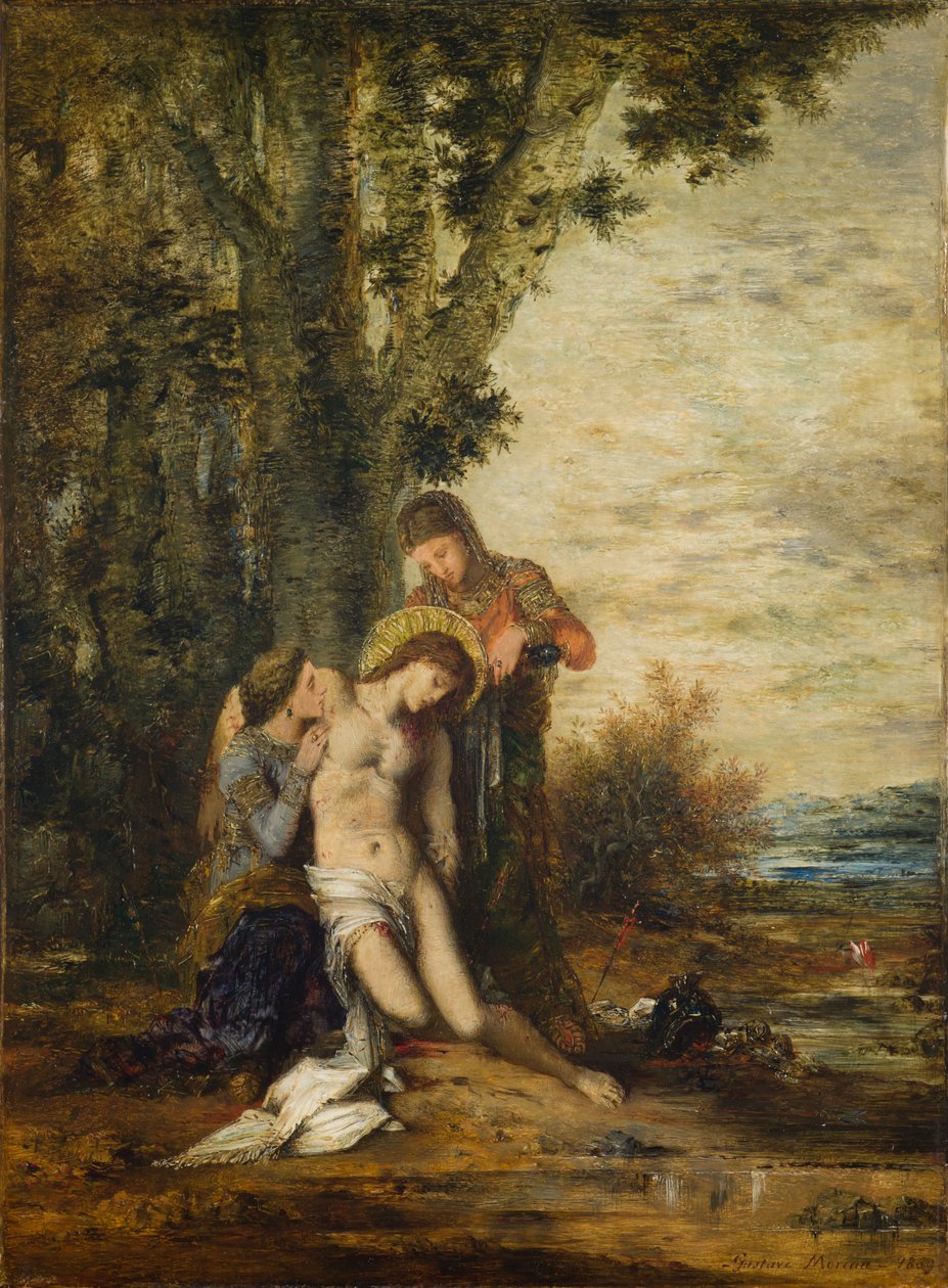 Den martyrdöda Sankt Sebastian av Gustave Moreau