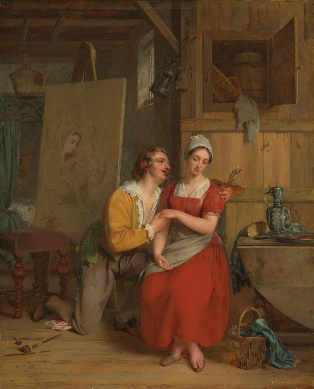 Anthony van Dyck friar till sin modell av Gustave Wappers
