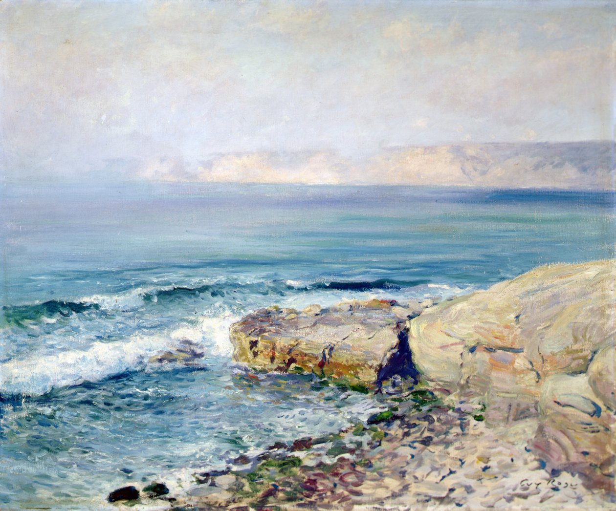 Inkommande dimma (olja på duk) av Guy Rose