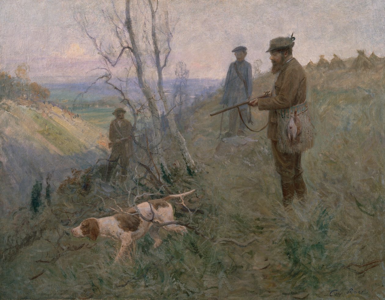 Jakten (olja på duk) av Guy Rose