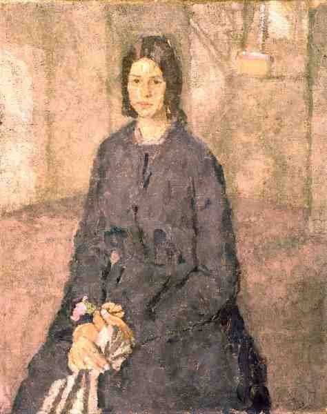 Flicka som håller en ros, ca 1915-25 av Gwen John