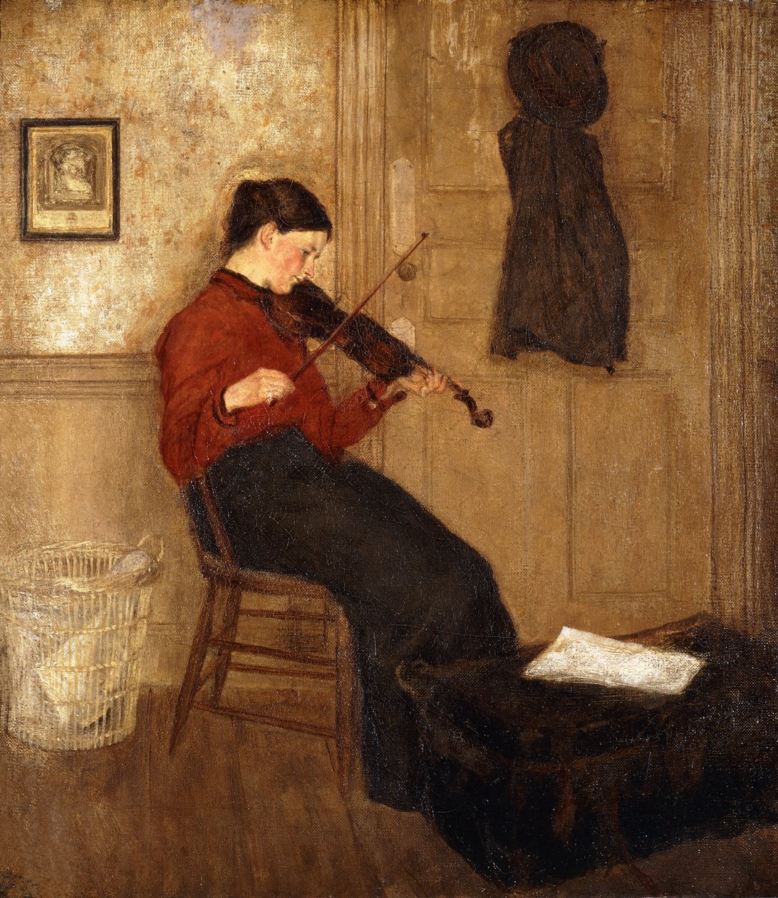 Ung kvinna med en fiol, 1897-98 av Gwen John