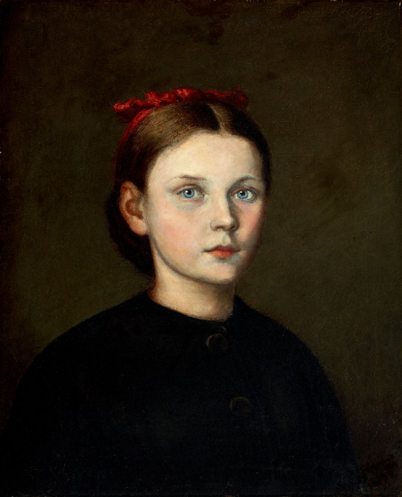 Portrait of Etelka Benczur Portrait of a young Girl av Gyula Benczúr