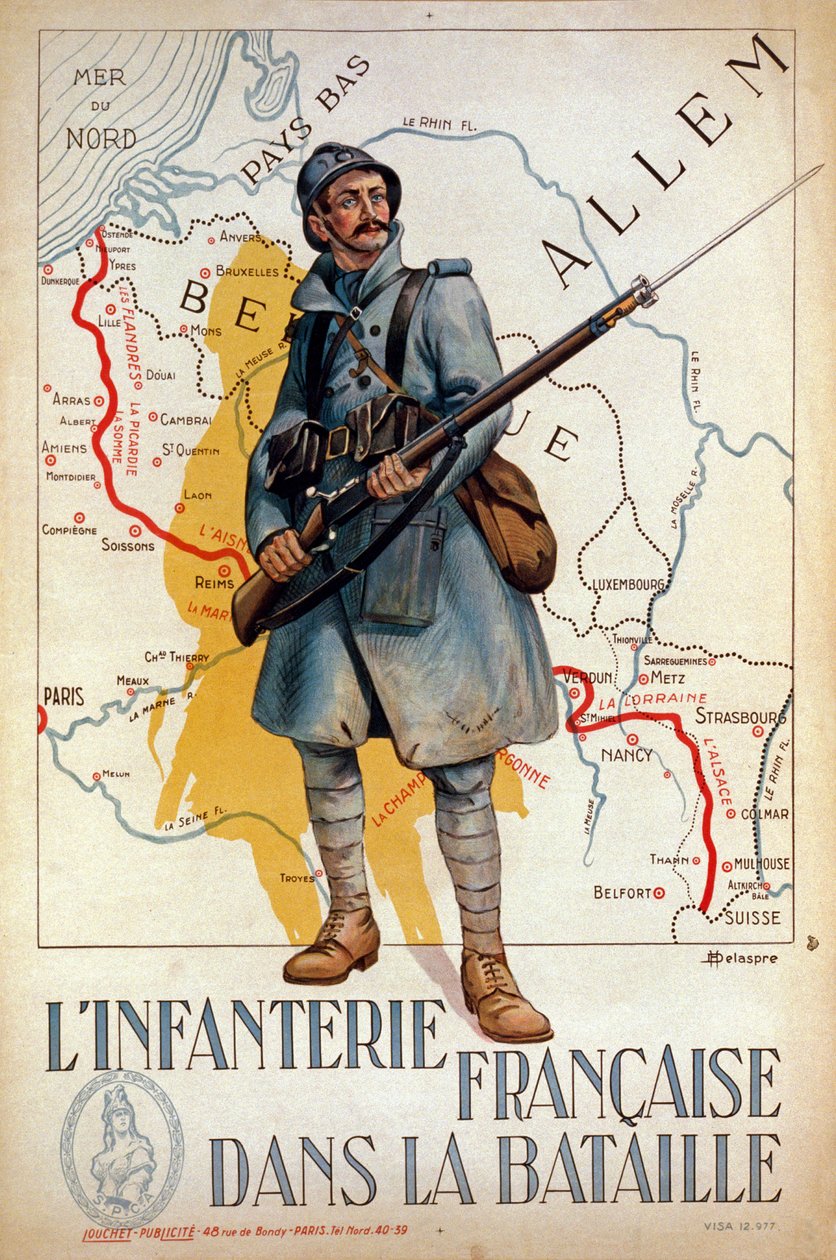 Det franska infanteriet i striden, 1917 av H. Delaspre