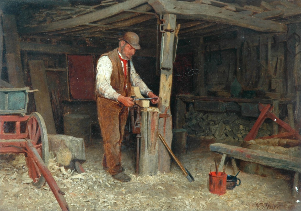 Wheelwright, ca 1900 av H. Stuck