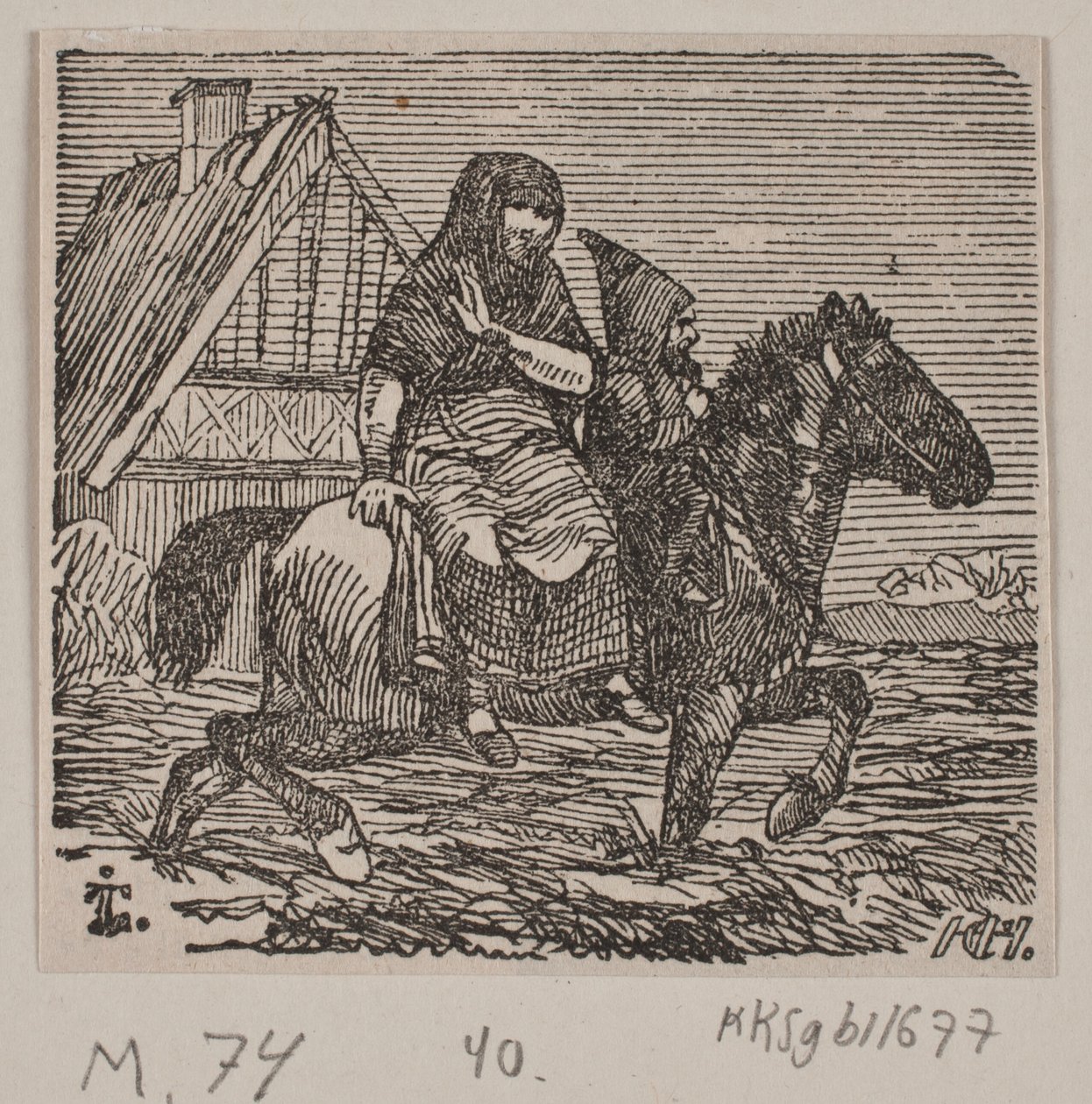 Illustration för "Barnmorskan och trollet" av H. C. Henneberg