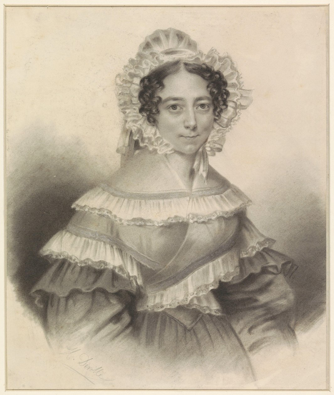 Porträtt av en dam av H. Deville