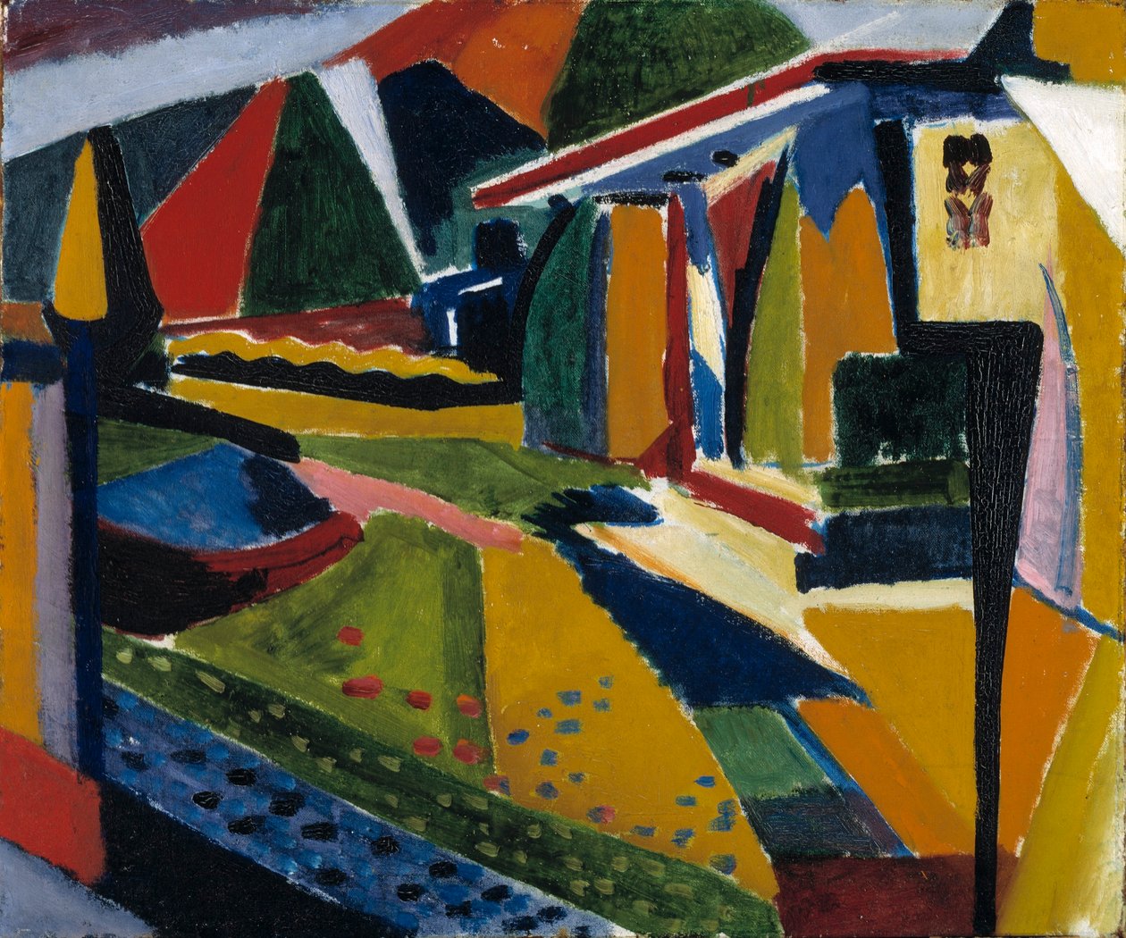 Abstrakt landskap av H. Lyman Sayen
