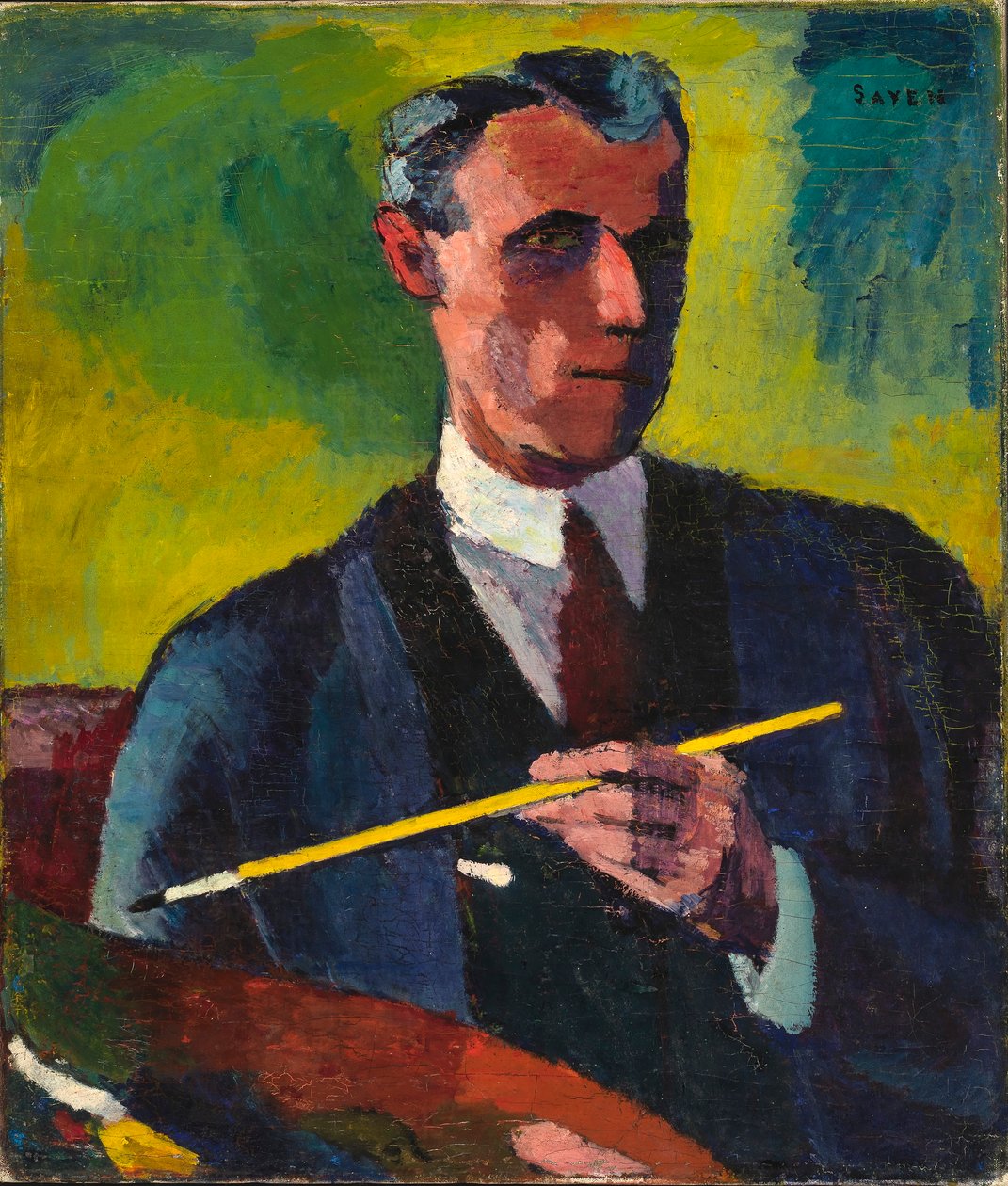 Självporträtt av H. Lyman Sayen