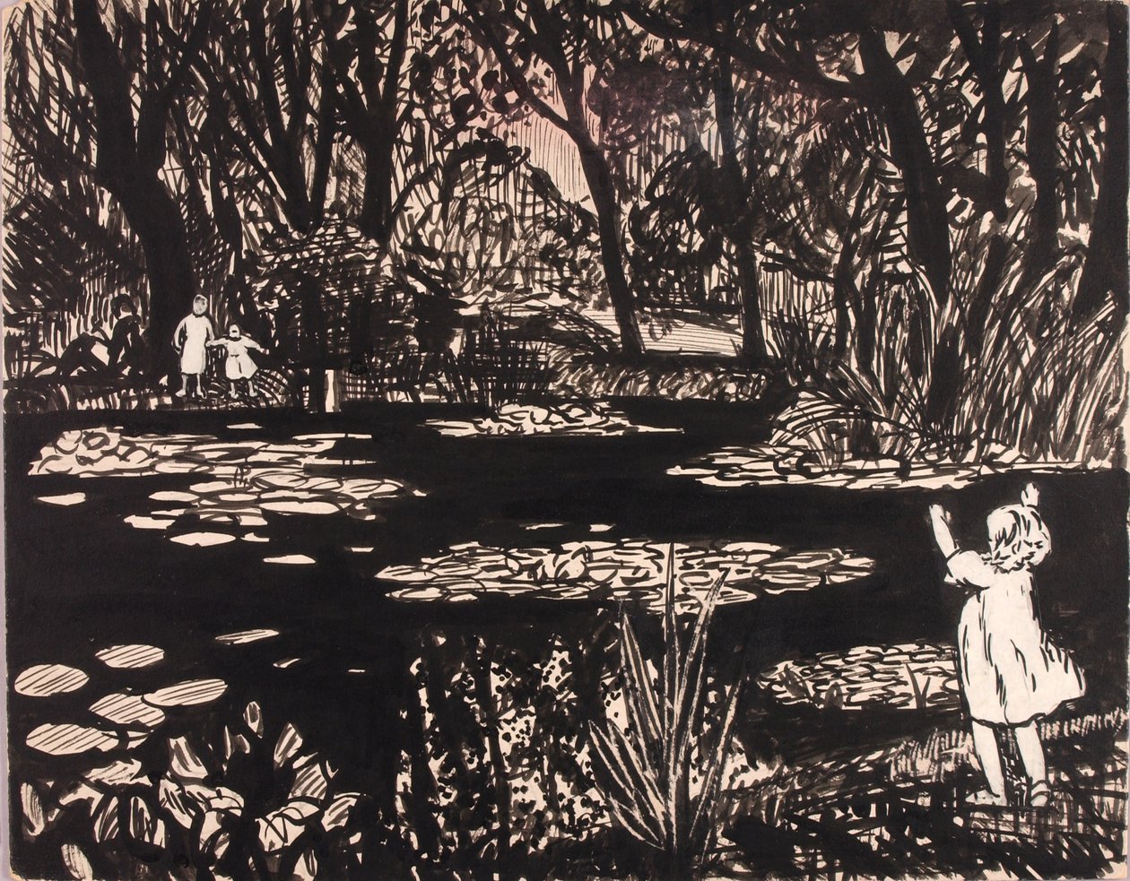 Utan titel (Lily Pond) av H. Lyman Sayen