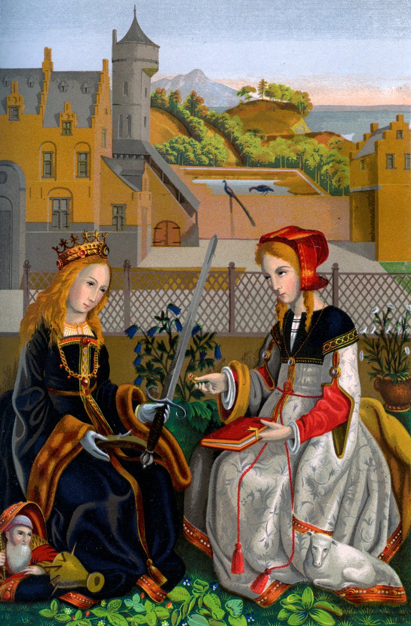 Saint Catherine of Alexandria, 1400-talet 1849. av H Moulin