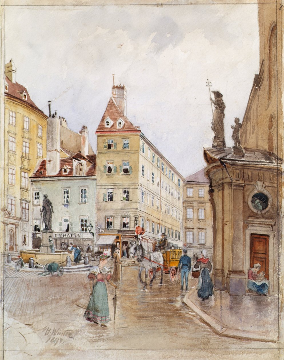 Franziskanerplatz i Wien av H. Winter