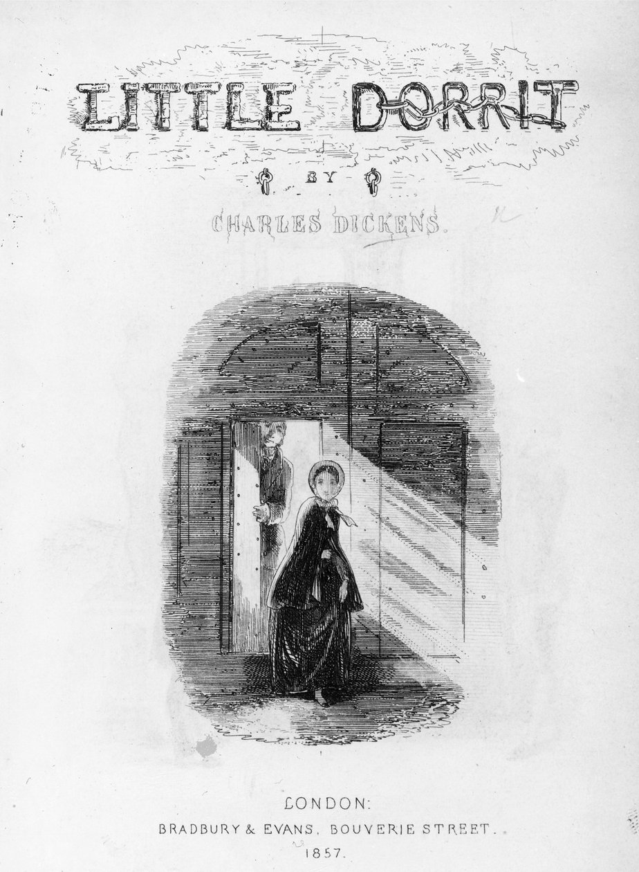 Frontispice till "Lilla Dorrit" av Charles Dickens, 1857 av Hablot Knight Browne