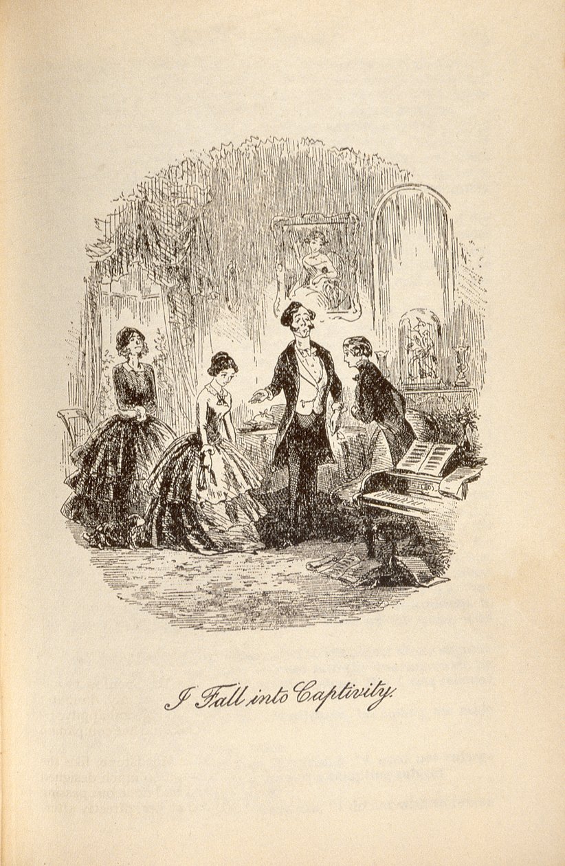 "I Fall into Captivity", ur "David Copperfield" av Charles Dickens (1812-70) av Hablot Knight Browne