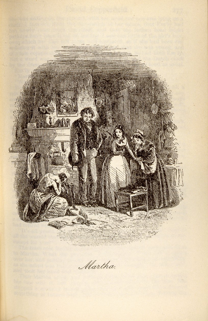 "Martha", ur "David Copperfield" av Charles Dickens (1812-70) av Hablot Knight Browne