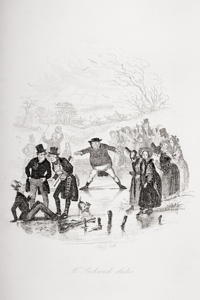 Mr. Pickwick bilder, illustration från `The Pickwick Papers