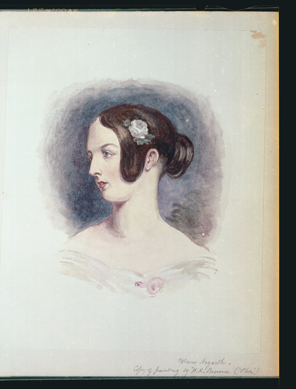 Mary Hogarth, ca 1890 (wc på papper) av Hablot Knight Browne