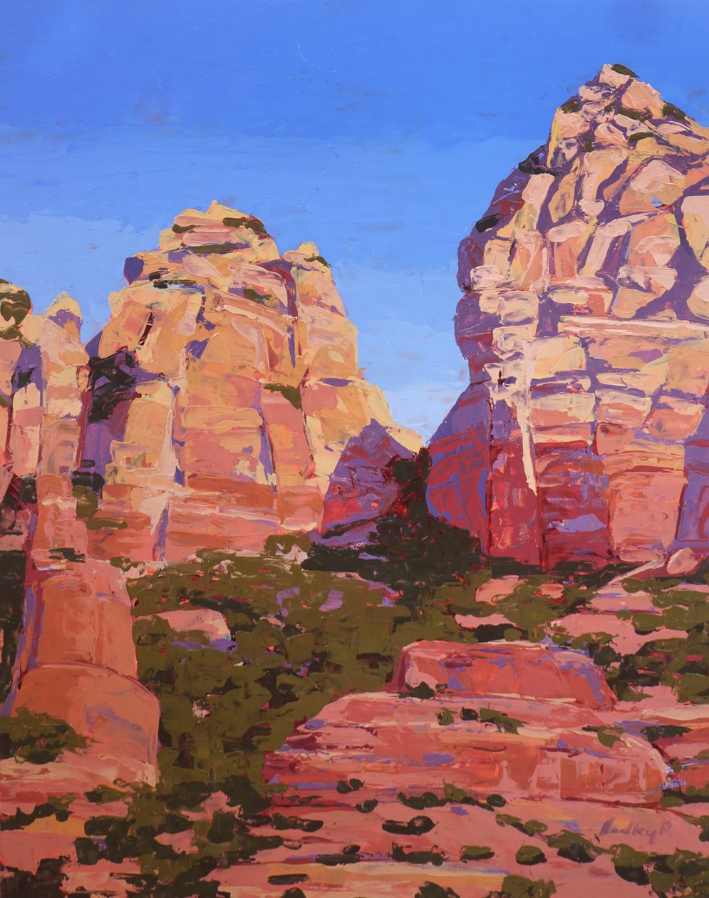A Passage, Sedona, 2024 (olja på pannå) av Hadley Rampton