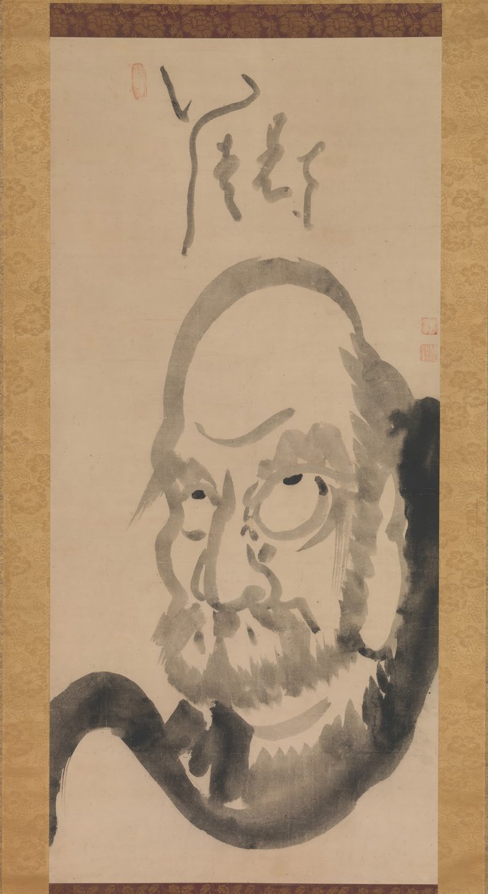 Porträtt av Daruma, mitten av 1700-talet. av Hakuin Ekaku