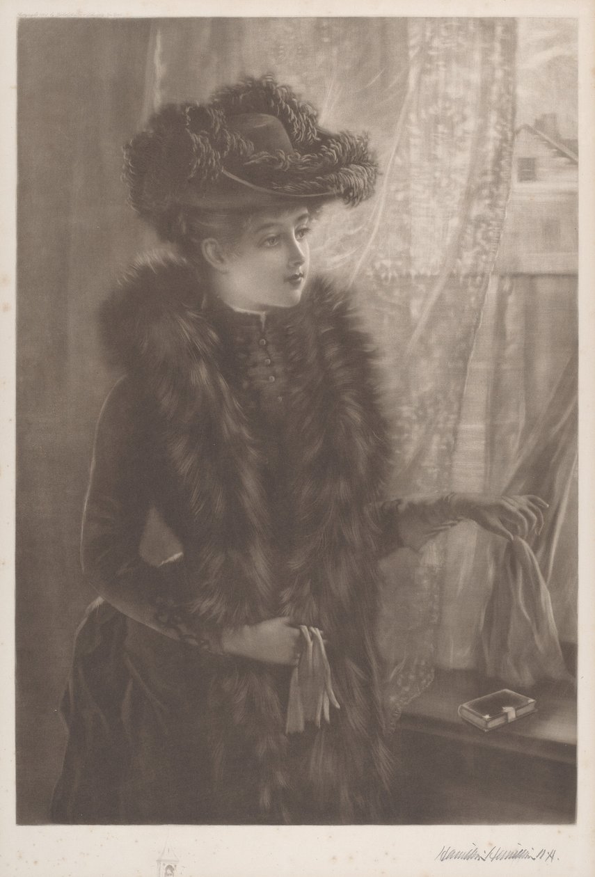 Utan titel (Lady in Furs) av Hamilton Hamilton