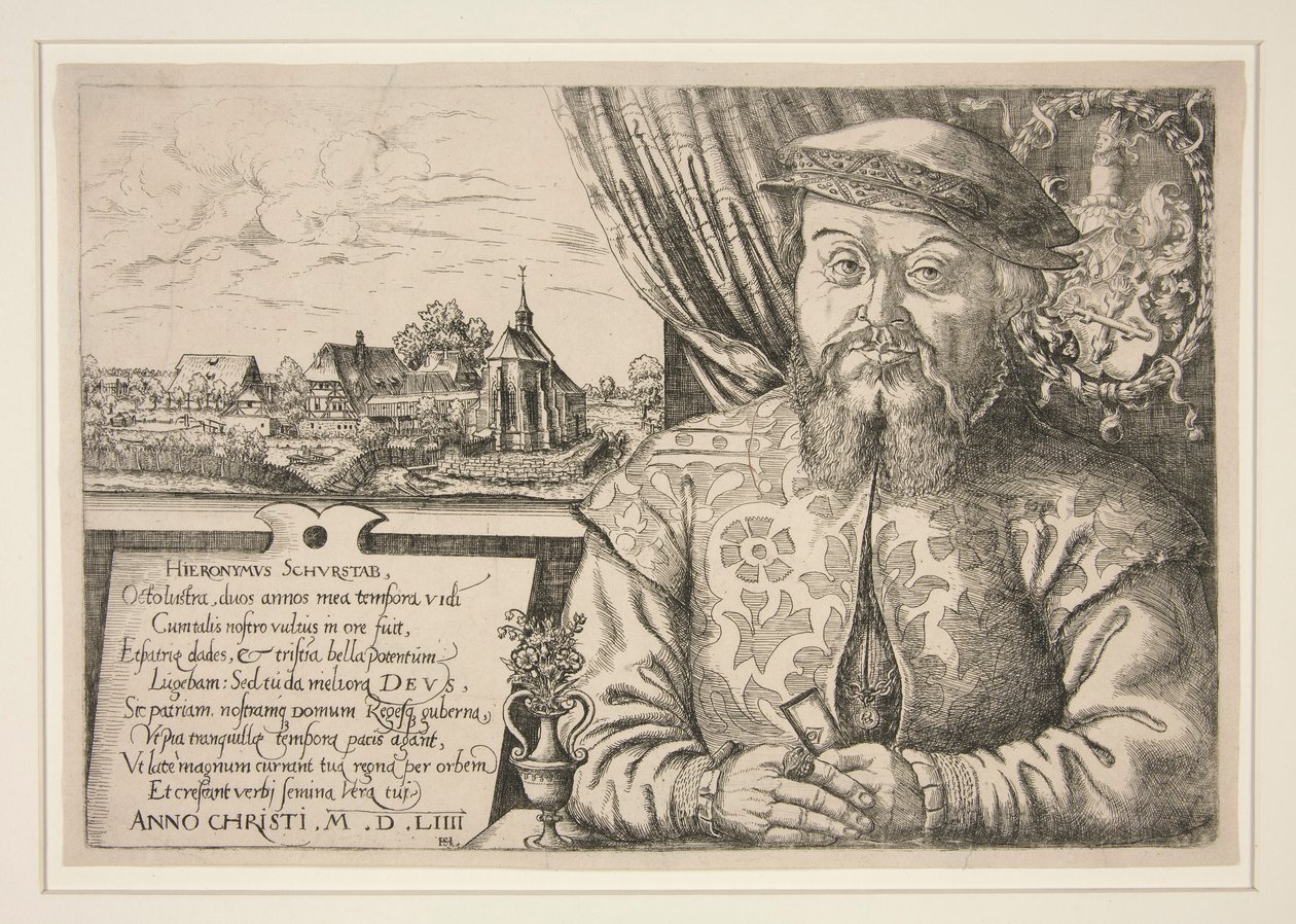 Porträtt av Hieronymous Schurstab (1512-efter 1554) av Hanns Lautensack